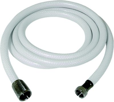 6′ WHITE NYLON SHOWER HOSE