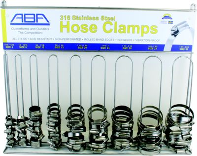 DISPLAY-ABA HOSE CLAMP RACK