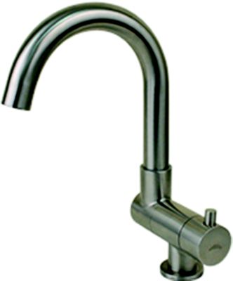 TAP FOLDING J SPOUT BRUSHED SS COLD WATER