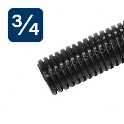 Nylon slotted loom with corrugated design and size indicator, ideal for cable management and protection solutions.
