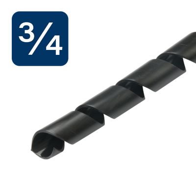 Translucent spiral loom sleeve with a coiled design, ideal for cable management and protection.