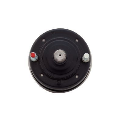 Black Stewart Warner 82209 mechanical oil press gauge for 5-100 psi, viewed from the rear without light features.