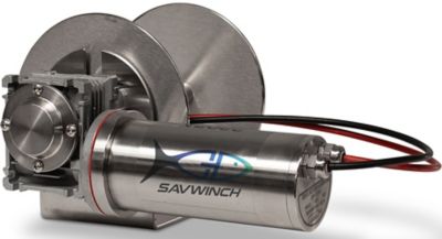 Savwinch 5003 SS Drum Anchor Winch, Rope Kit 164' of rope and chain (147' of 1/5" double-braid rope; 16.4' of 1/4' chain), Fits w/ 450SS, Boats up to 15', 11.6" W x 7.5" H