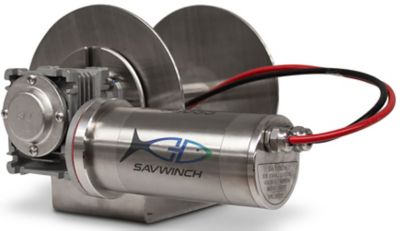 Savwinch 5005 SS Drum Anchor Winch, Rope Kit 229' of rope and chain (213' of 1/4" double-braid rope; 19' of 1/4"chain), Fits w/ 990SS, Boats up to 18', 13" W x 8.27" H