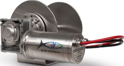 Savwinch 5008 SS Drum Anchor Winch, Rope Kit 332' of rope and chain (310' of 1/4" double-braid rope; 22' of 1/4" chain), Fits w/ 1000SS, Boats up to 23', 14.85" W x 9.8" H