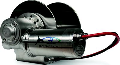 Savwinch 6008 Stainless Drum Anchor Winch, Rope Kit – 332' of rope and chain (310' of 1/4" double-braid rope; 22' of 1/4' chain), Fits w/ 1000SSS, Boats up to 23'