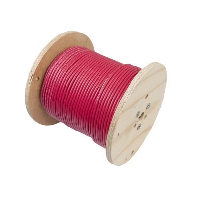 Red Marine Grade Tinned Wire on Spool, Ideal for Marine Applications, Durable and Compact Design.