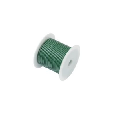 Green marine grade tinned wire spool, showcasing durable construction for marine applications.