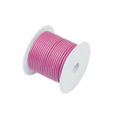 Pink marine-grade tinned wire on white spool, suitable for boating and marine applications.