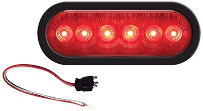 LED 6″ OVAL LIGHT RED 6 DIODES