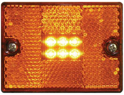 LED AMBER SQUARE STUD-MOUNT