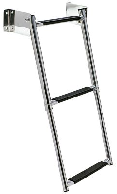 SS TRANSOM MOUNT 3 STEP LADDER