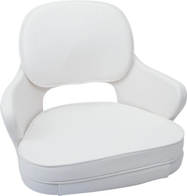 Seachoice 78471 Standard Pilot Chair with Armrests, White