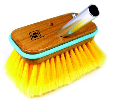 DCK BRUSH W/BUMPER WOOD SOFT 6