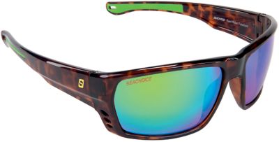 Seachoice 98801 "Reef Rider" Polarized Sunglasses, Frame: Tortoise , Lens: Green Mirror