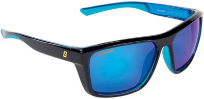 Seachoice 98813 "Navigator" Polarized Sunglasses, Frame: Shiny Black/Black Backspray, Lens: Blue Mirror