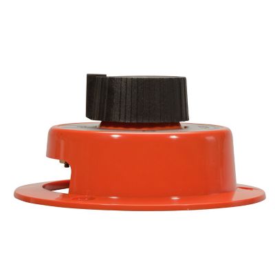 Red Guest 2100 battery switch with black dial, featuring options for 1, BOTH, 2, and OFF settings. Ideal for marine use.