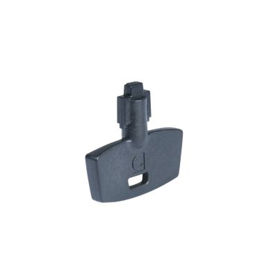 Black M-Series removable key replacement by Blue Sea Systems, designed for secure and efficient use in marine settings.