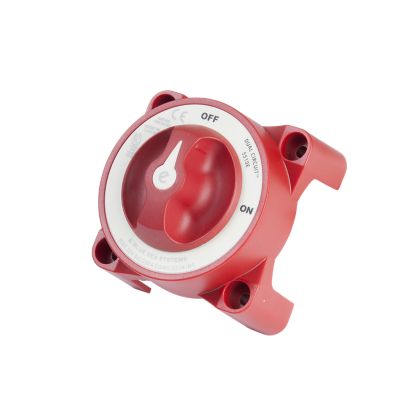 Red Blue Sea Systems e-Series battery switch with dual circuit design.