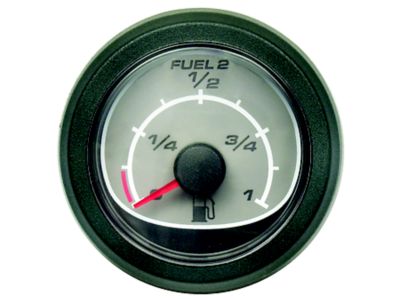 Blue Sea Systems ML-Series Contura Switch with LED, displaying a fuel gauge with a black bezel and clear markings.