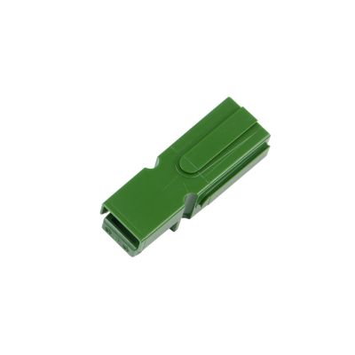 Green Anderson Power Products Powerpole Housing, 75 Amps, showcasing durable design and connectivity features.