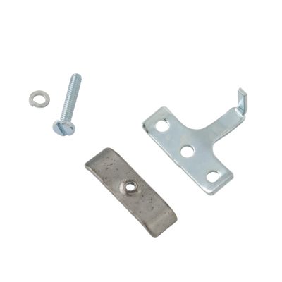 Cable clamp assembly for SY or SB 50 connectors, including metal bracket, washer, and screw.