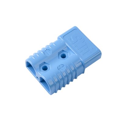Blue Anderson Power Products 6810G2-BK SB¬Æ 120 housing with ribbed texture and connector openings.