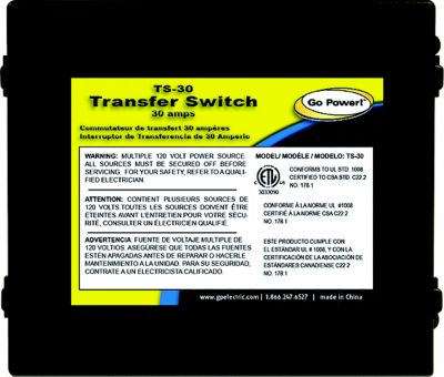 TRANSFER SWITCH 30 AMP TS-30