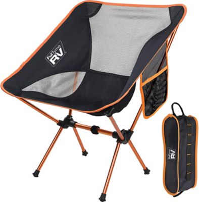 PORTABLE CAMP CHAIR BLK/ORG