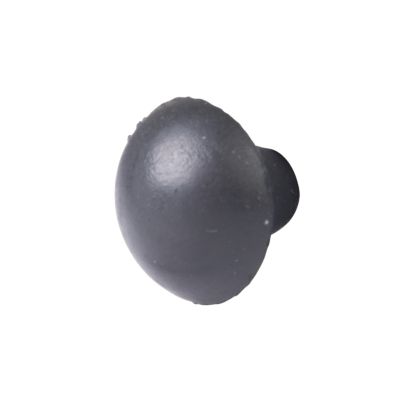 Black Heyco G2020 rubber push-in bumper with a rounded top, suitable for various mounting applications.
