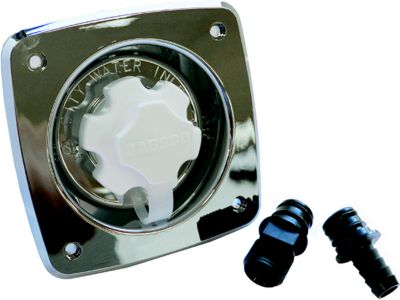 Jabsco 44412-2045 Chrome 90° Port Flush 45 PSI Water Pressure Regulator