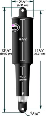 2 1/4″ STROKE ACTUATOR with 6′ WIRE + Deutsch Connector -12 VOLT