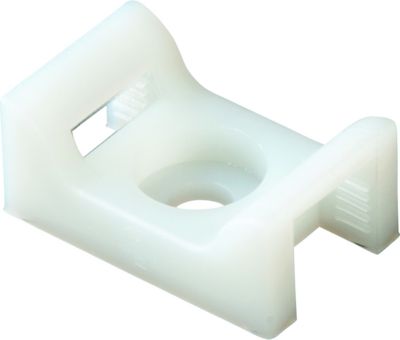 Cable Tie Mount, Natural, #8 Screw, 25pc