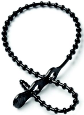 Cable Tie, Beaded, 8″, Black, 15pc