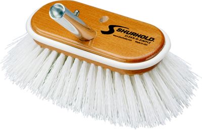 FLARED BRUSH 6  STIFF (WHITE POLY)