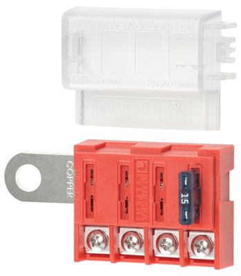 FUSE BLOCK STBLADE 4CIRC BAT TERM