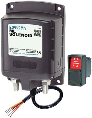 Blue Sea Systems 7701, ML-Series Solenoid, Bi-Stable, 500 Amp, 12V (1 MIN)