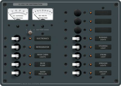 Panel DC 13 Pos V/Ammeter