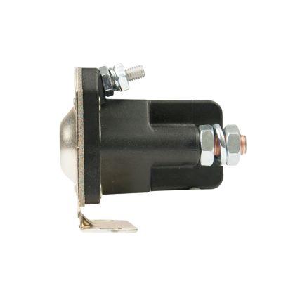 Side view of a Cole Hersee Intermittent Plastic Solenoid, SPST, showcasing its sturdy construction and metal terminals.