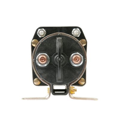 Cole Hersee heavy duty solenoid, front view, showing terminals and mounting brackets. Ideal for high-current applications.