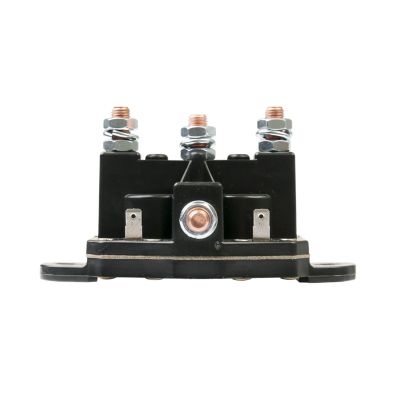 Cole Hersee 12V DPDT solenoid showing terminal connections and durable housing.