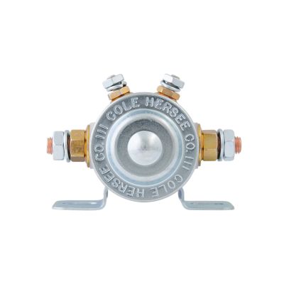 Cole Hersee insulated intermittent solenoid, 24V SPST, with metal casing and mounting brackets, viewed in close-up.