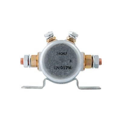 Cole Hersee insulated solenoid with metal connectors and labels, designed for 12V automotive applications.