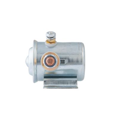 Industrial-grade Cole Hersee Insulated Intermittent Solenoid in silver with copper and brass terminals, ideal for 12V systems.