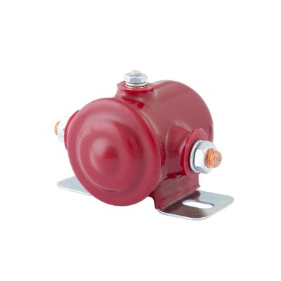 Red PVC coated solenoid, grounded intermittent design, single pole switch with mounting bracket.