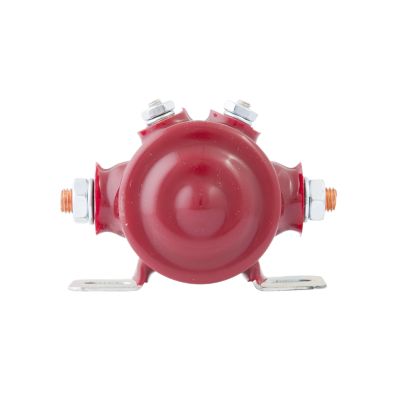 Red Cole Hersee insulated intermittent solenoid, 12V SPST, weatherproof, with visible mounting bolts and connector terminals.