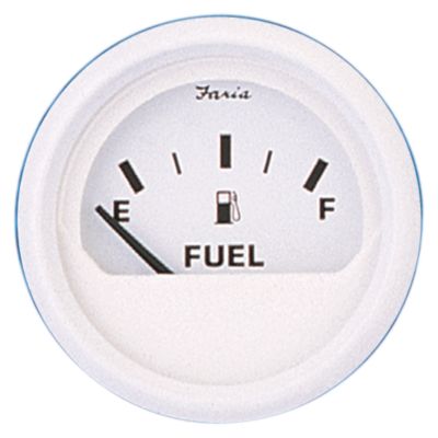 DRESS WHITE FUEL LEVEL GAUGE E-1/2-F