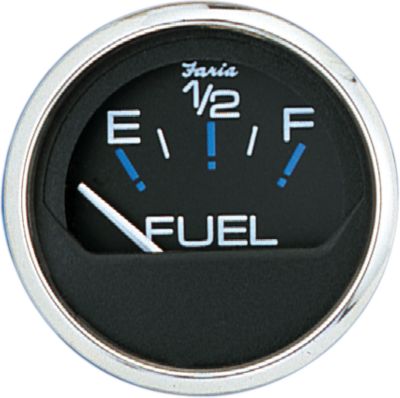 CHES S/S BLK FUEL LEVEL GAUGE E-1/2-F