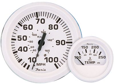 DRESS WHITE FUEL LEVEL GAUGE E-1/2-F