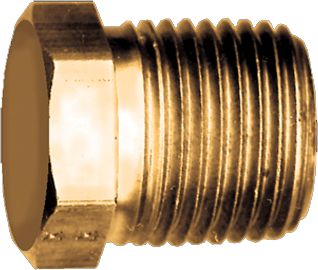 PLUG BRASS 1/8 HEX HEAD CORD1/ PMG